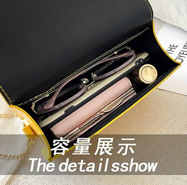 tas terbaru selempang wanita slingbag cewek kulit sentetis tali rantai import murah