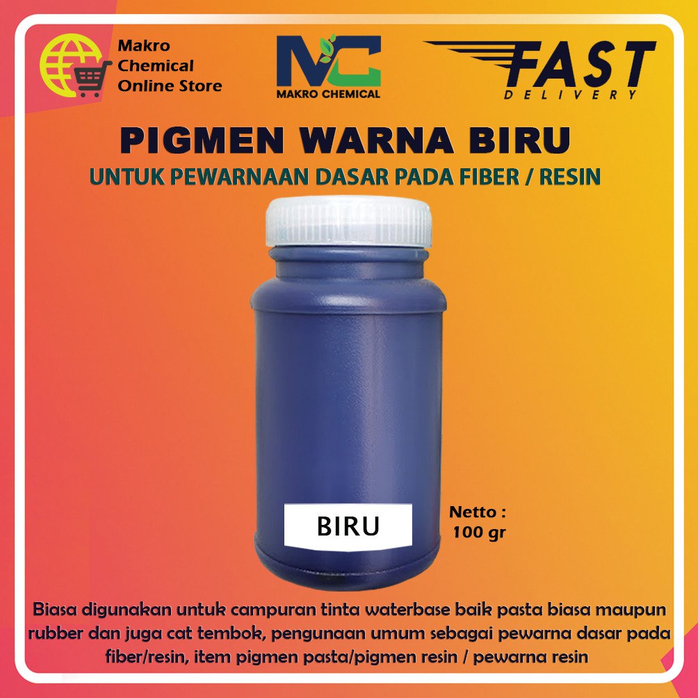 PIGMENT WARNA BIRU Untuk Campuran Warna Resin, Rubber, Cat Tembok