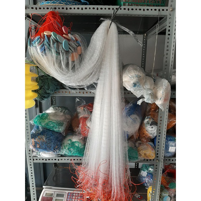 Jaring ikan siap pakai tinggi 2m panjang 50m pemberat timah jaring ikan murah jaring pukat jaring ik