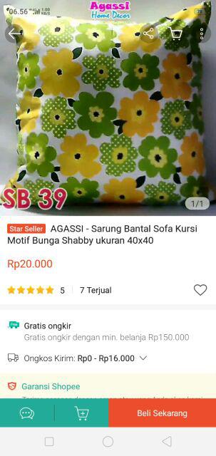 Agassi - Promo Paket Sarung Bantal Sofa 40x40