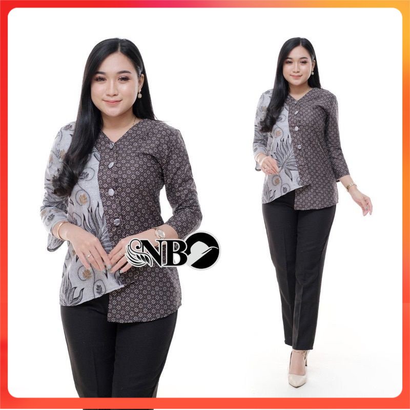 Atasan Batik Wanita 242 UBI / Batik Modern/ Batik wanita jumbo