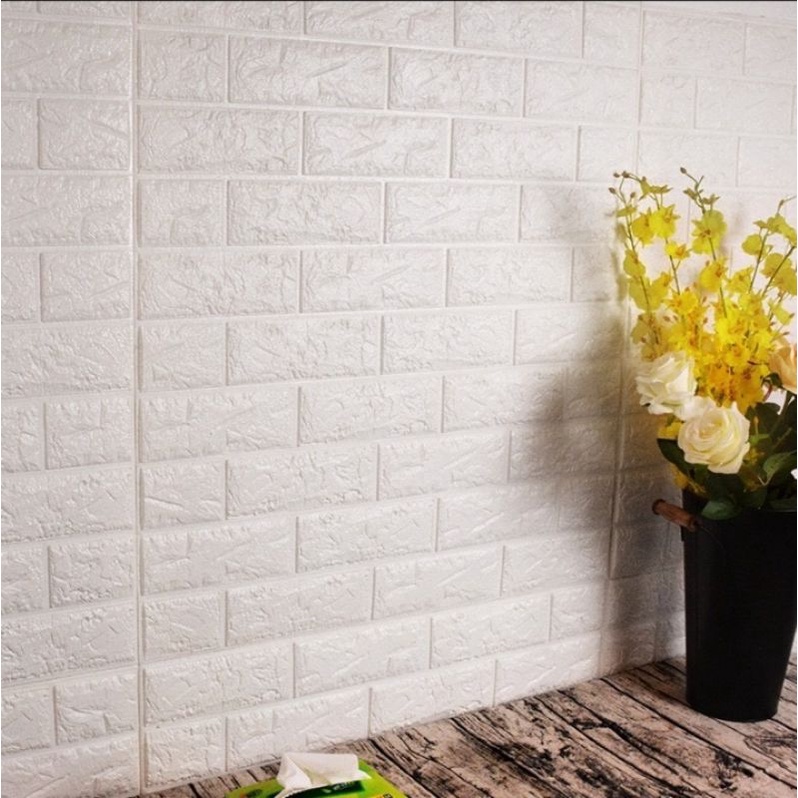 COD Foam Waterproof wallpaper dinding Batu Bata Minimalis