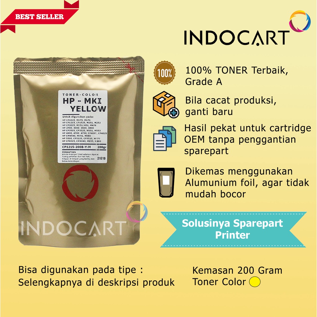 Serbuk Toner Warna Mitsubishi-642A-HP CP4005-200gr