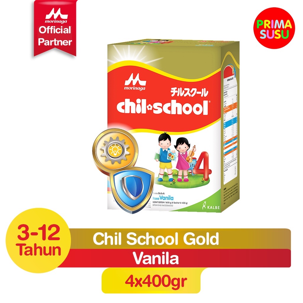 Chil School 4 1600 Gr, Madu, Vanila Dus Utuh