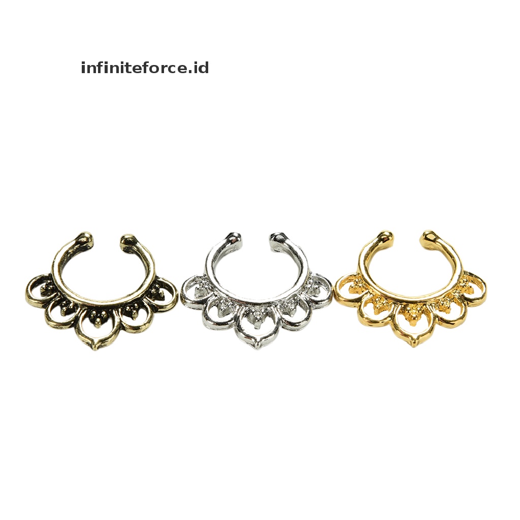 Infiniteforce.id Cincin Tindik Hidung / Tubuh Aksesoris Wanita