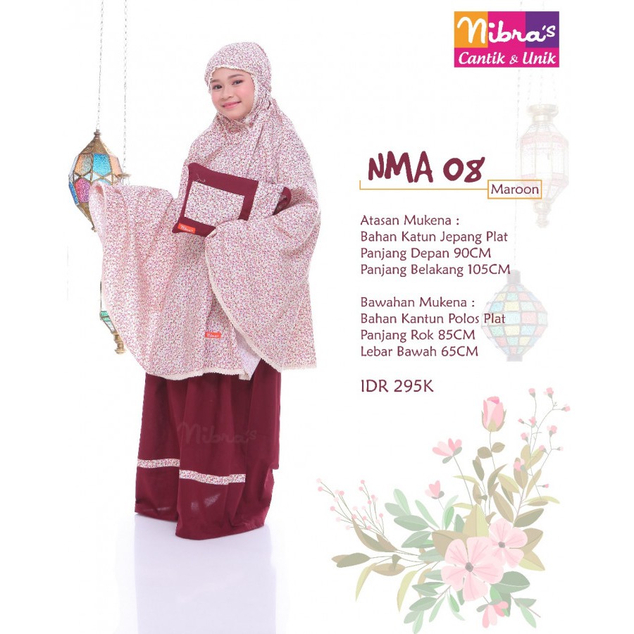 NIBRAS MUKENA ANAK NMA 08 - MUKENA LEBARAN - NIBRAS MUKENA