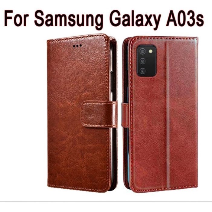 SAMSUNG A03S Case Flip Cover Case Leather Wallet Sarung  Samsung A03s