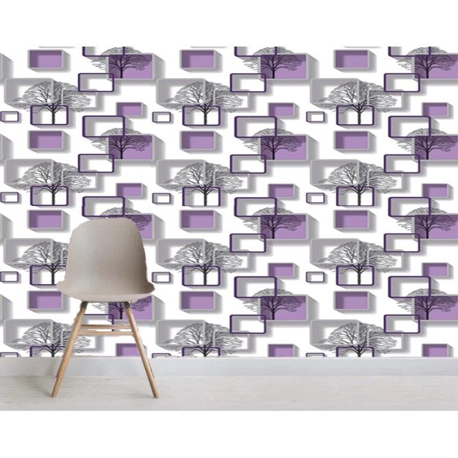 Wallpaper dinding 3d motif elegant / Wallpaper dinding kamar tidur anak wallstiker Kotak 3D Ukuran 45cm x 8M Cy1006