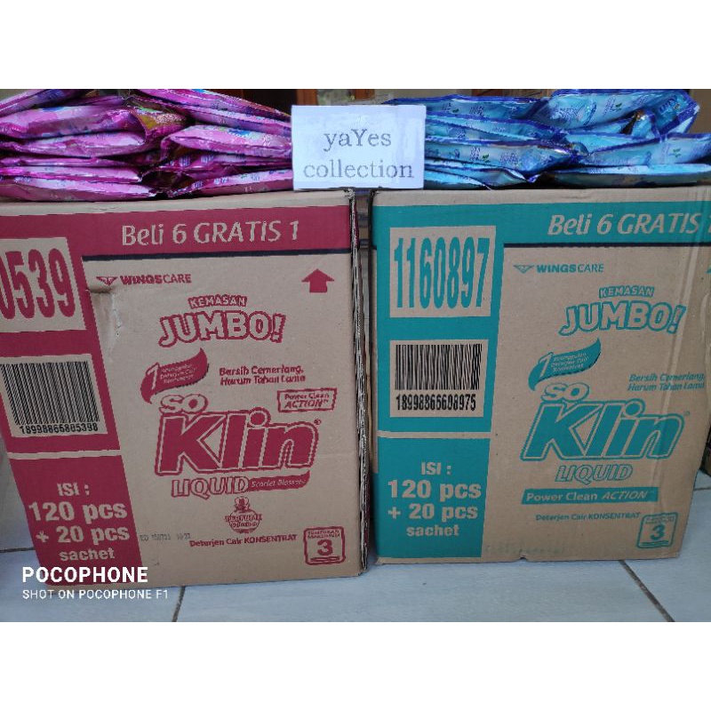 SoKlin Liquid Softergen So Klin Deterjen Cair Rencengan 12 Sachet Cuci Baju Renceng Kemasan JUMBO