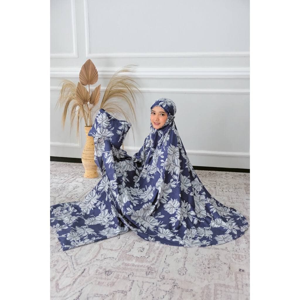 Mukena Dewasa  Bali Rayon Premum Printing Mukena Traveling  Motif Kembang Kekinian