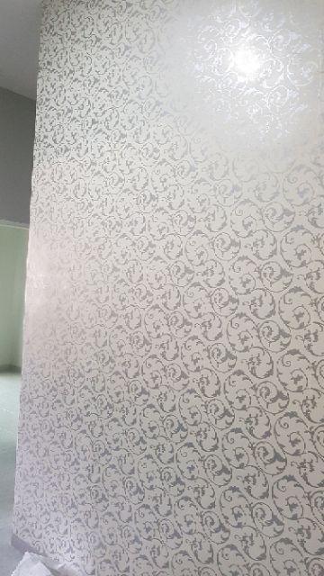 V013ls Wallpaper Sticker Ku Vintage Silver - Wallpaper Dinding