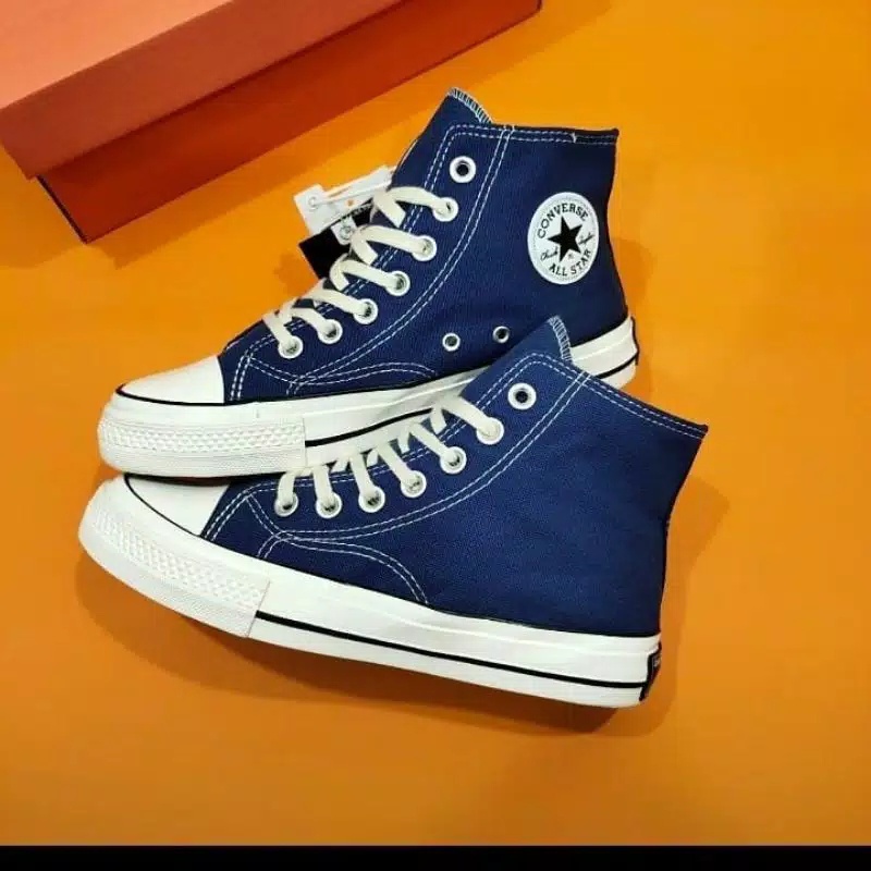 Converse70 Chuck Taylor 70s Hight Pria Wanita Navy // Sepatu Trendi // Sepatu Sneakers Premium