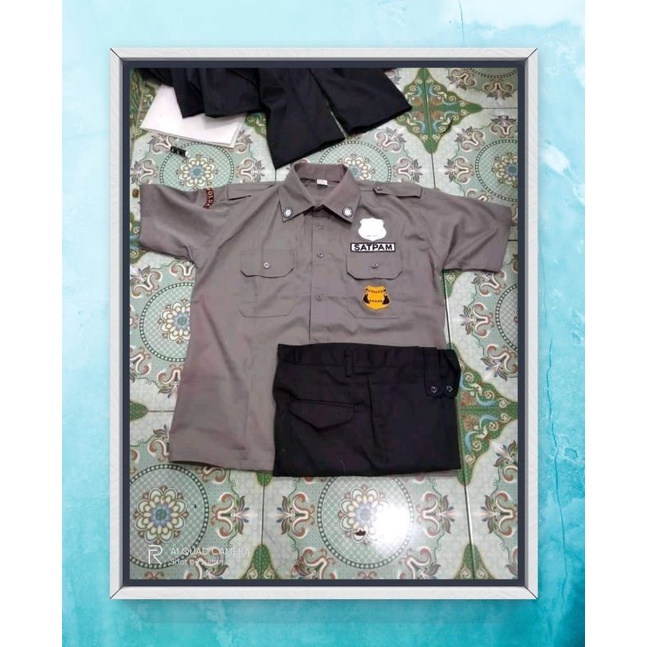 1 stel cod atasan bawahan seragam security satpam pdh pdl warna coklat tua krem cream kream crem terbaru 2023_2024 seragam security pdh lengan pendek pdh lengan panjang pdl model terbaru 2023 original bahan tebal cod seluruh Indonesia