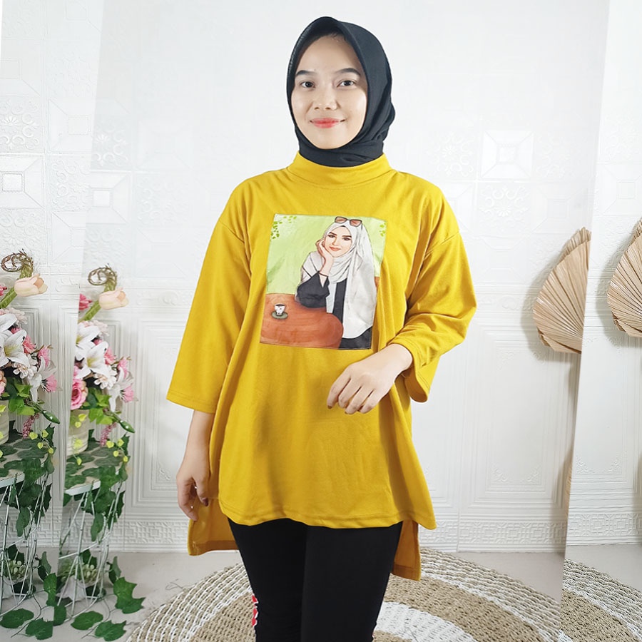 ATASAN OVERSIZE WANITA CANTIK BERHIJAB TUNIK BLOUSE GL FASHION