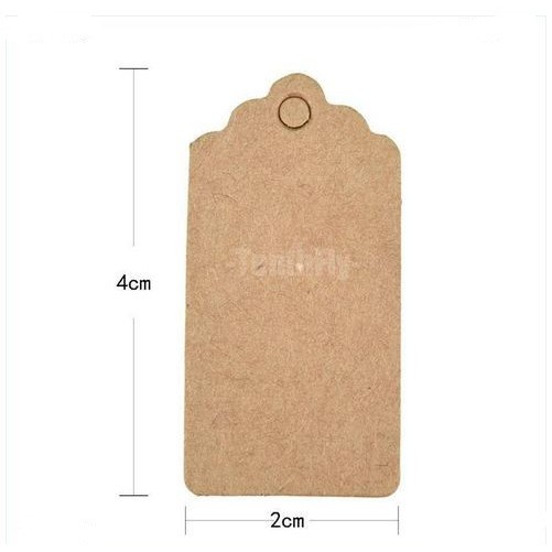 Paper Hang Tags - Blank Tag Kraft 4x2cm (10pcs)