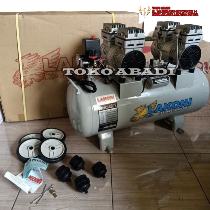 Lakoni Fresco 260 Kompresor Udara Oilless tanpa oli 2HP Air Compressor 2PK