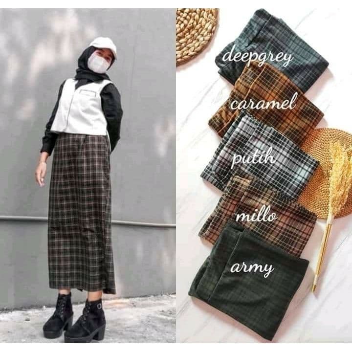 ROK SPAN KNITTED rok tartan panjang span rok kotak kotak panjang span rok kekinian panjang fashion muslim rok kekinian remaja rok kekinian wanita rok span panjang rok gaul cewek keren rok gaul wanita panjang rok terbaru wanita-3