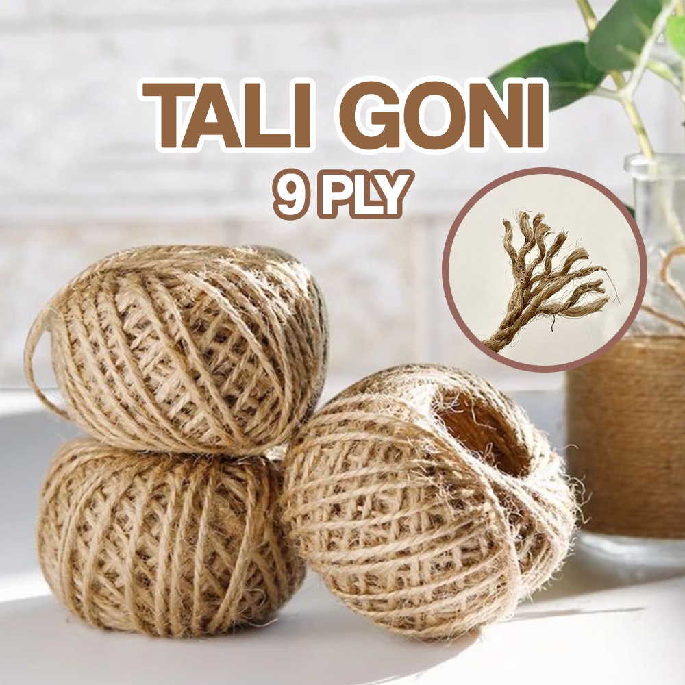 TALI RAMI 9 PLY [PER 50 &amp; 100 METER] - Tali Goni Gulungan 2Ply 3Ply 4Ply 9Ply Hiasan Jerami Modern Craft Undangan Kepang Murah Ornamen Dekorasi