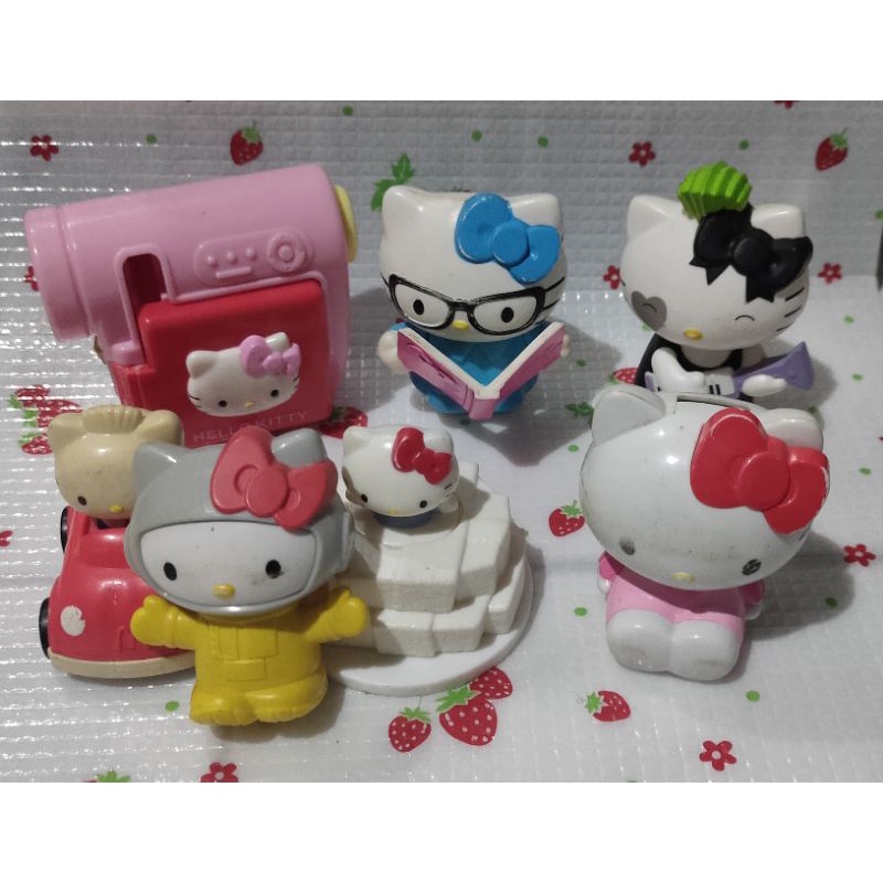 Hello Kitty, Mainan McDonald's, Mainan Preloved, Sanrio, Action Figure Hello Kitty