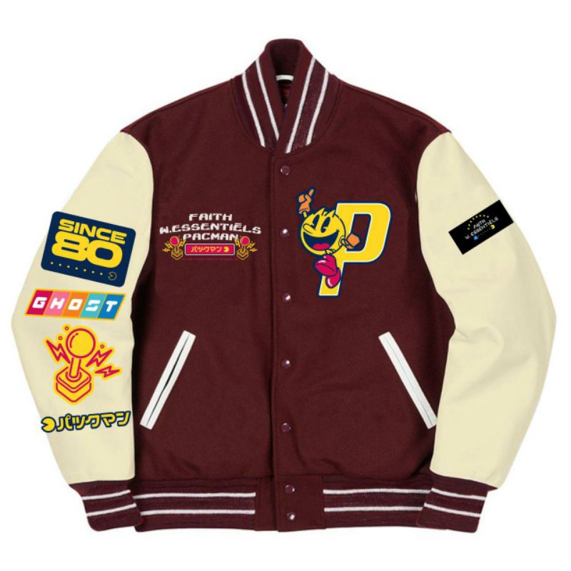 Pacman Varsity Jacket Arcade Night