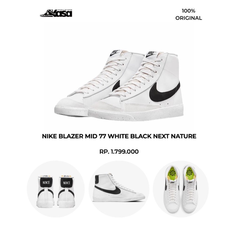 nike white black blazer