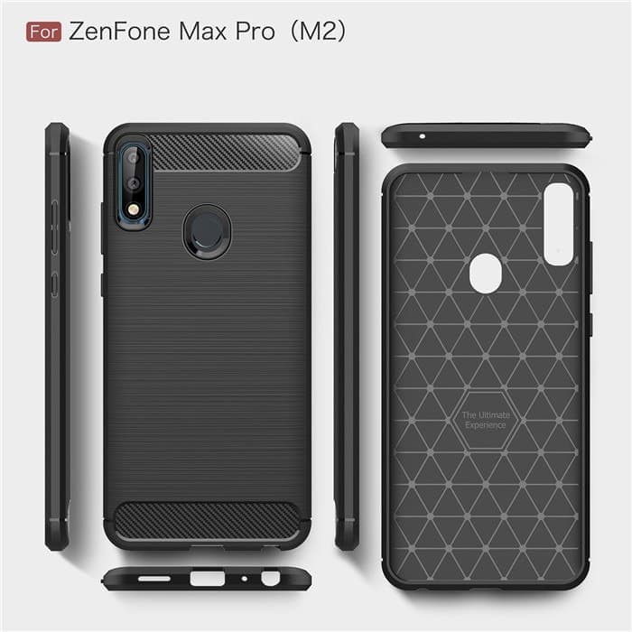 ASUS ZENFONE MAX PRO M1 MAX PRO M2 ZB601KL ZB631KL Silicon Carbon Slim Fit Soft Case Premium