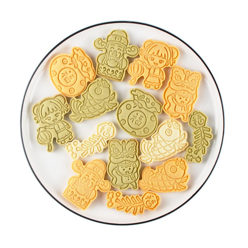 Set 6pcs Plastic cookie cutter Chinese new year / cetakan kue kering imlek