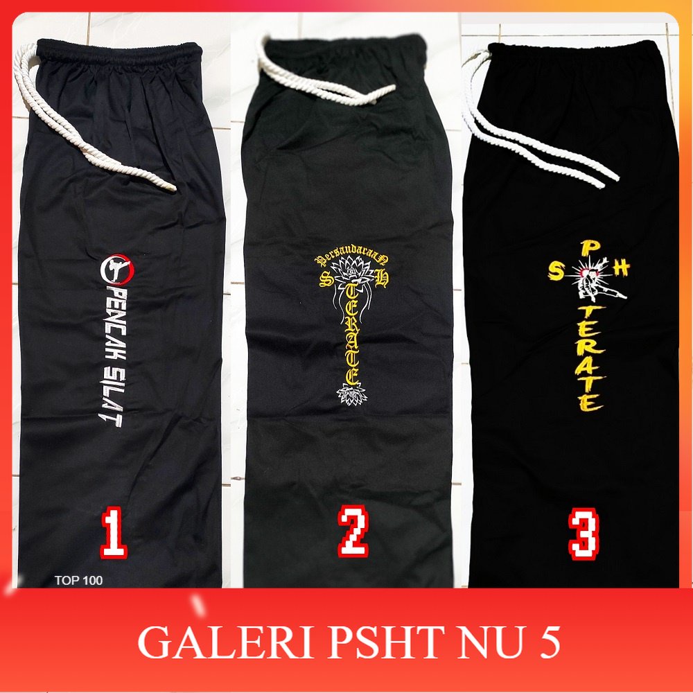 CELANA SAKRAL WARGA PSHT BORDIR-CELANA SILAT PSHT-KOMPRANG WARGA BORDIR PSHT