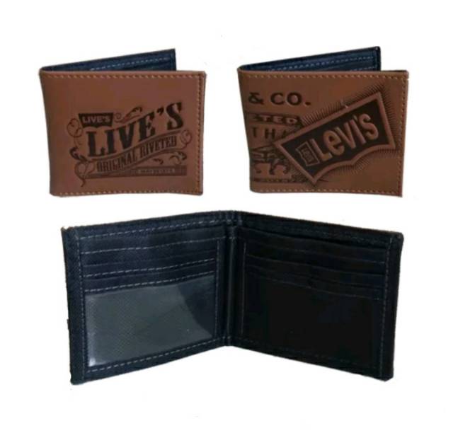 Dompet kulit pria bahan sintesis / jeans