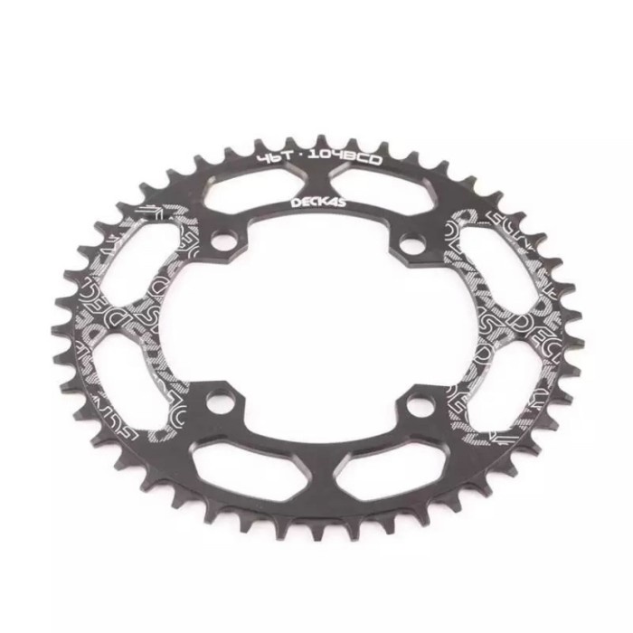 Chainring DECKAS OVAL 104 BCD 40, 42, 44, 46T Alloy