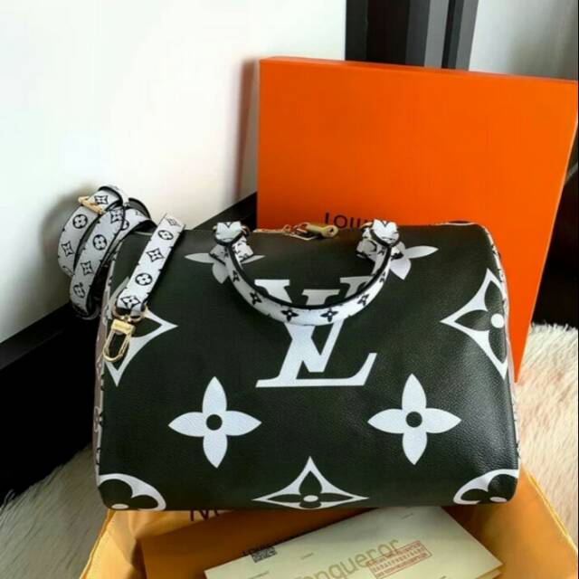 Tas Wanita Lxxis Vuitton LV Bag Speedy Bandouliere Geant Collection 41112 Platinum Quality With Box