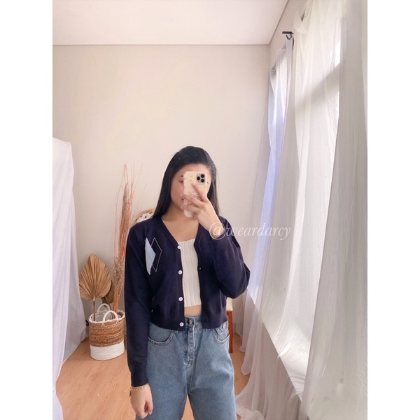 Weardarcy - IU Argyle Cardigan (IU Inspired Outfit)