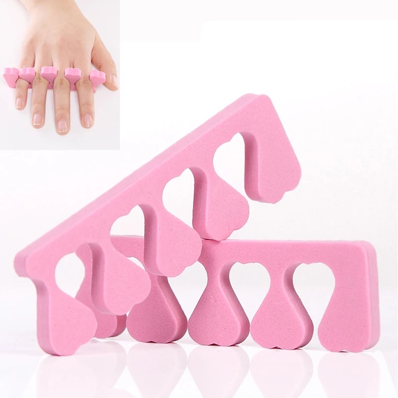 2pcs Spons Pemisah Jari Kaki Warna Pink Untuk Nail Art