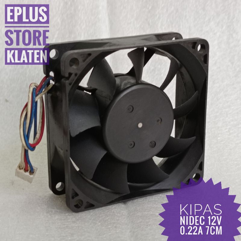 kipas fan 7cm 12v 0.22A Nidec BETA V 3 pin Cooling fan KP118