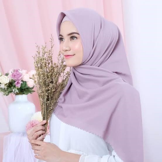 Bella Square Laser Cut Jilbab Segiempat Polycotton Laser