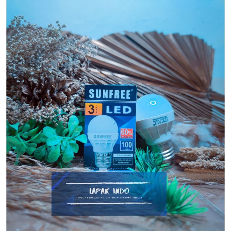 Lampu tidur LED 3W sunfree putih