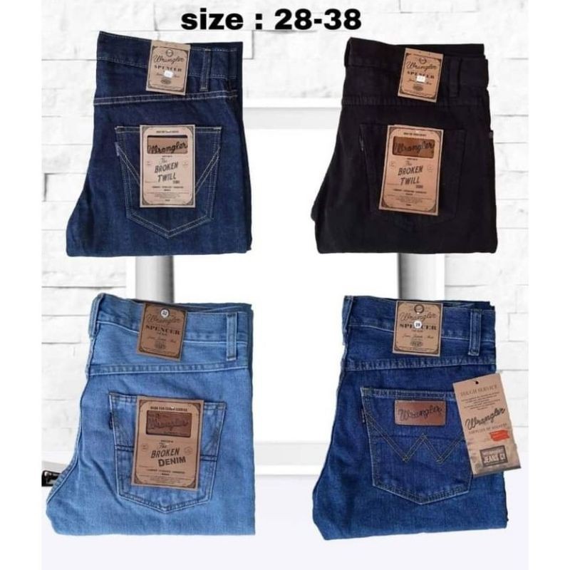 celana jeans panjang pria reguler | celana jeans wragler standar