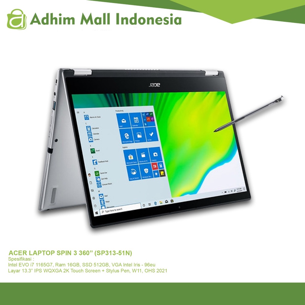 ACER LAPTOP SPIN 3 360" (SP313-51N)