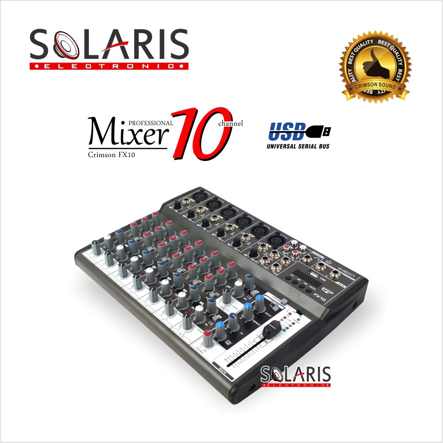 MIXER 10 CHANNEL Crimson FX10 USB EQUALIZER