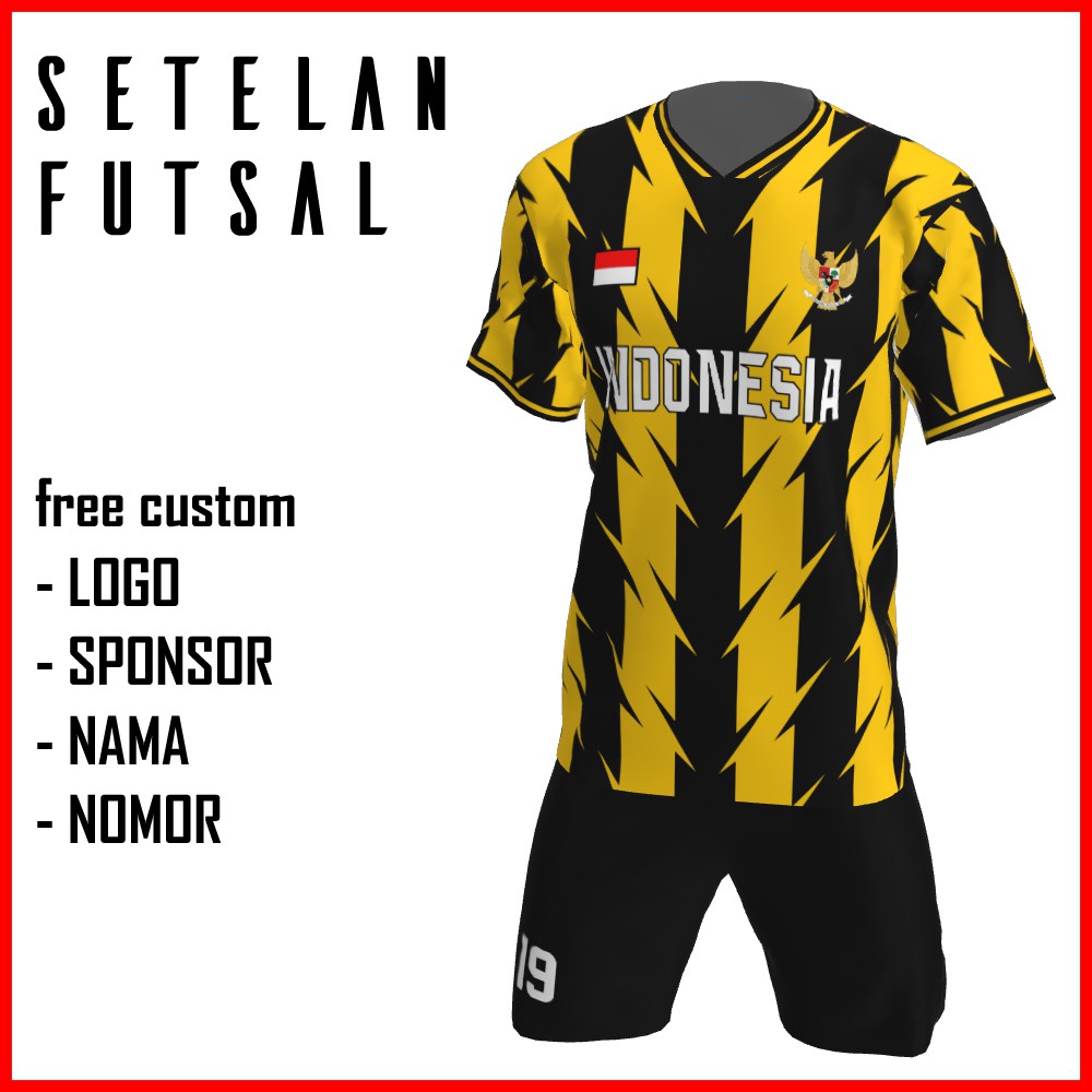 Bikin Jersey Futsal Custom Printing , Baju Kaos Jersey Setelan