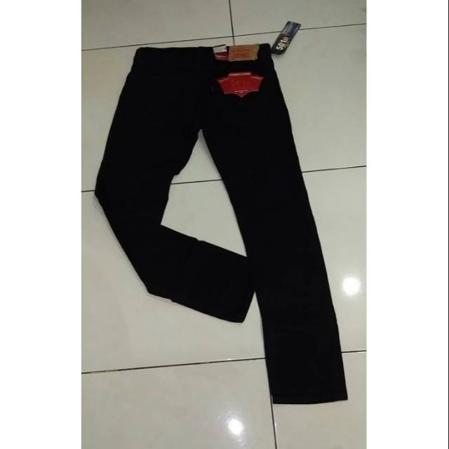 Celana Levis 501 Jeans Hitam polos