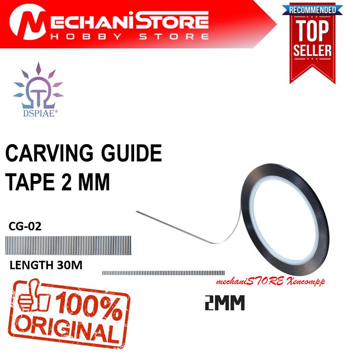 

DSPIAE Carving Guide Tape 2MM 3MM 4MM 5MM 6MM 7MM 8MM 9MM 10MM - 30m - DYMO alternative