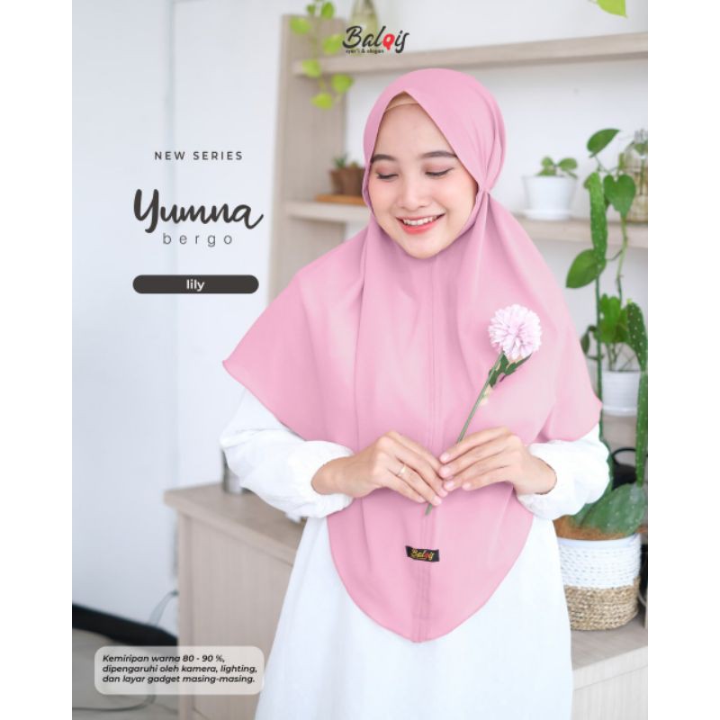 Bergo yumna ori balqis bahan diamond strech-Lily