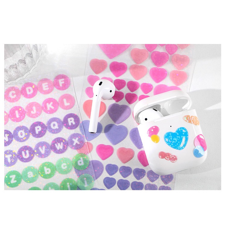 Shiny Ribbon Sticker Rainbow Alphabet Stickers Various Pattern Sequin Label Decor Photo Diary Album