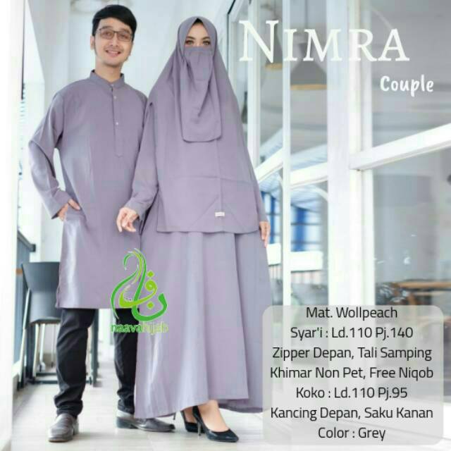 Gamis syari couple suami istri Nimra Cp