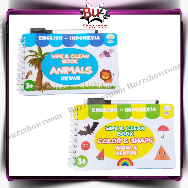 Wipe and Clean Pocket Book Series Number Huruf Buku Edukasi Anak