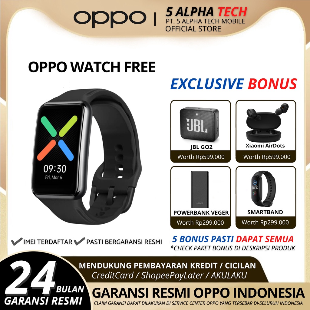 OPPO WATCH FREE GARANSI RESMI