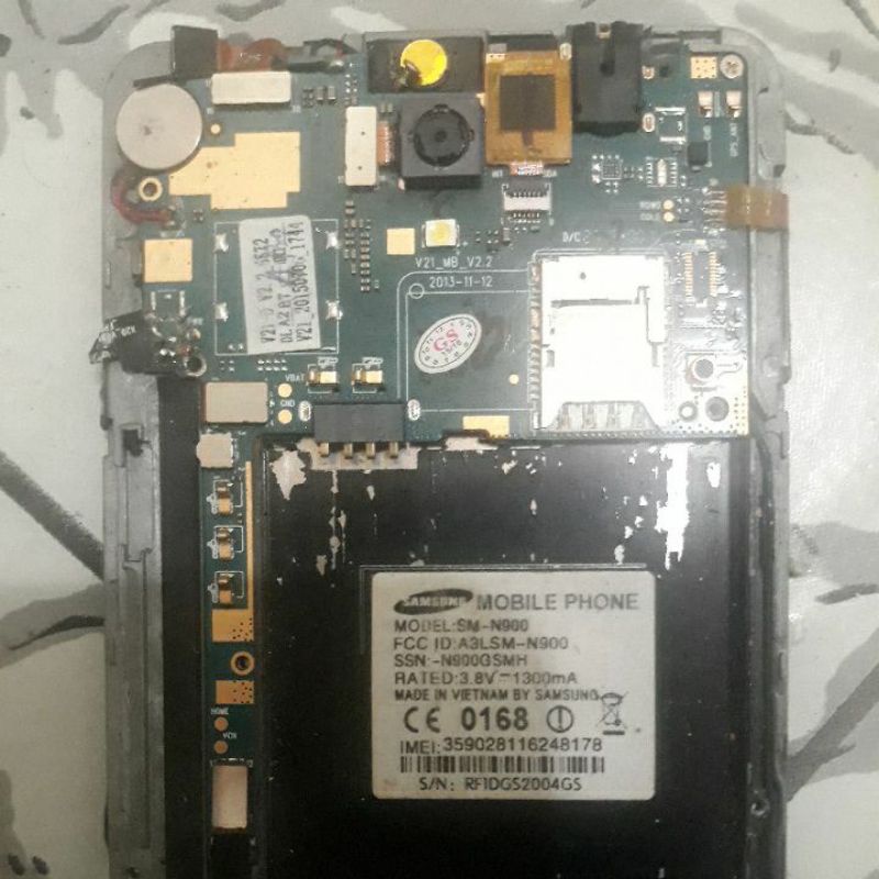 samsung note 3 lcd samsung SM-N900 + mesin nyala