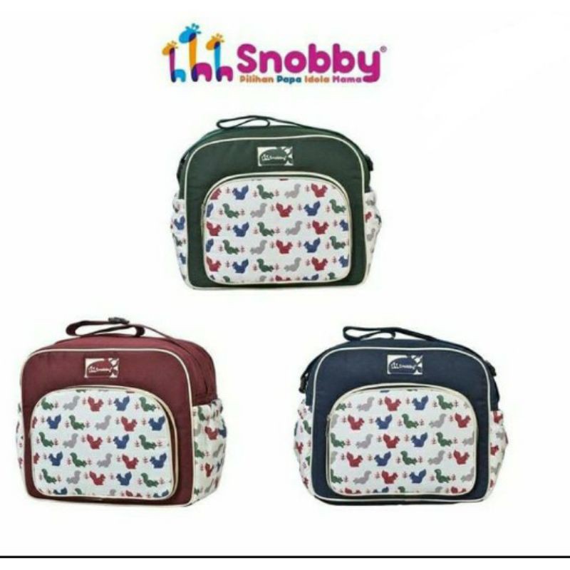 Snobby Tas Bayi Medium Diaper Bag Perlengkapan Bayi Medium Snobby Squirrel Series Saku Print Tpt5672