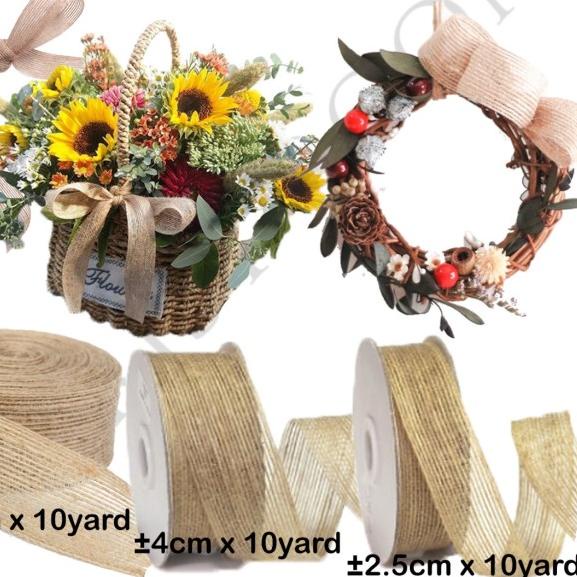 

➹ Vintage RIbbon ±6.3cm x 10yard - pita rustic ❁